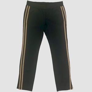 Pam & Gela EUC Black & Gold Tuxedo Pant Sz S